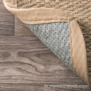 천연 섬유 짠 해초 밀짚 바닥 매트 깔개